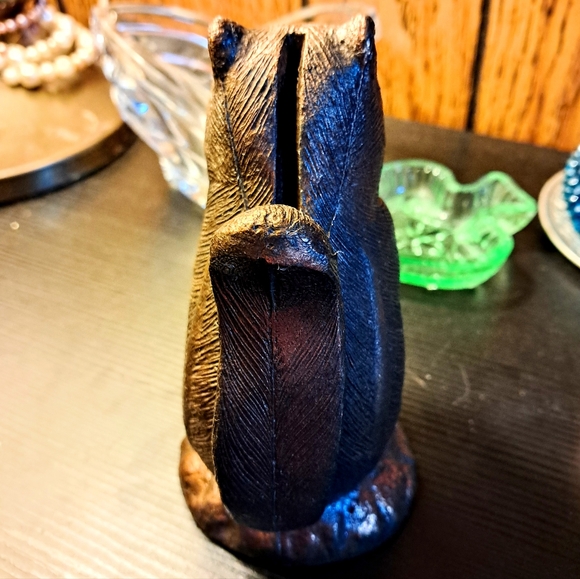 Vintage Copper BronzPlate Squirrel With Nut Coin Bank With Bottom Stopper - Picture 4 of 7